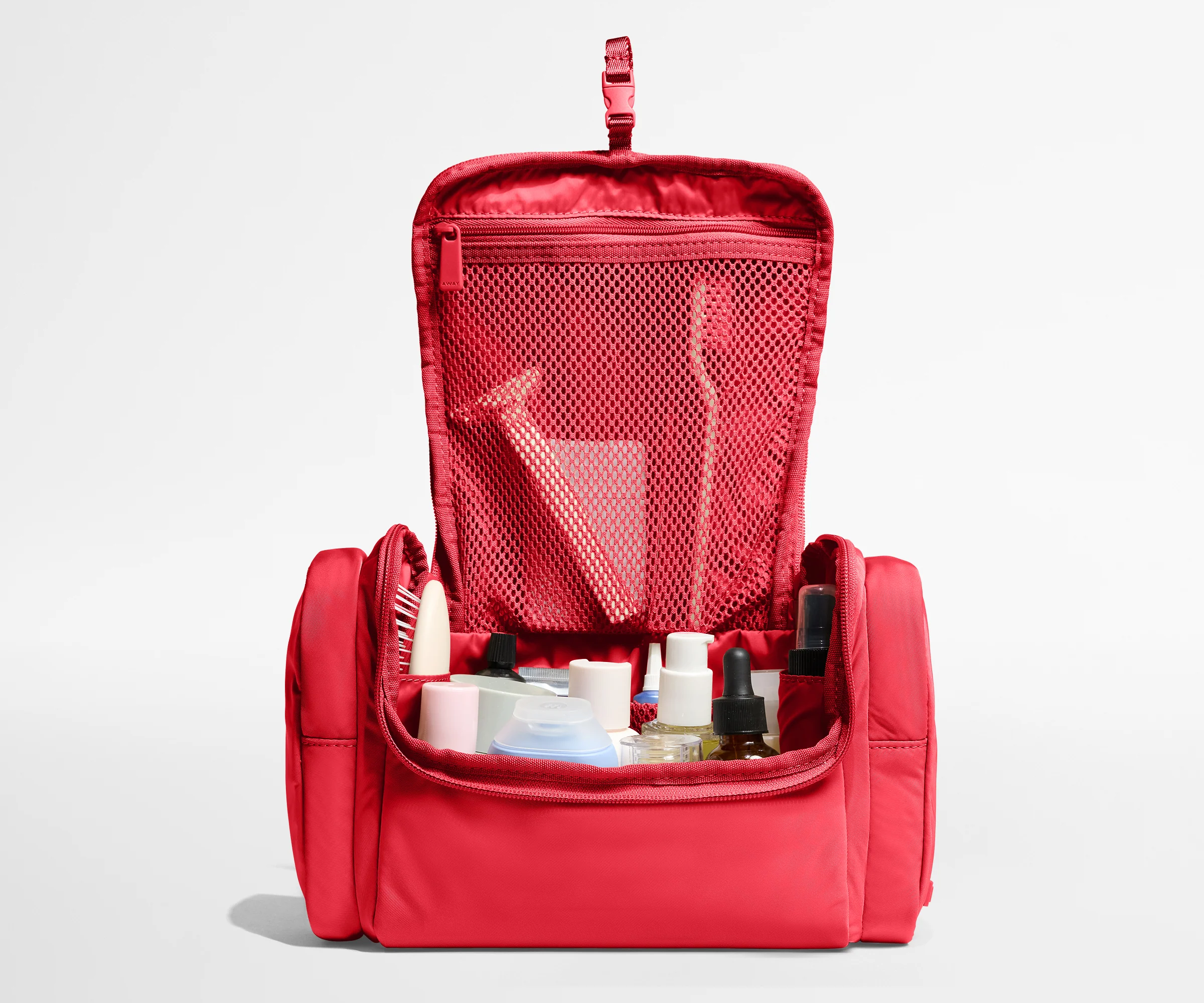 Featherlight Hanging Travel Vanity in Cherry Red - Image 3