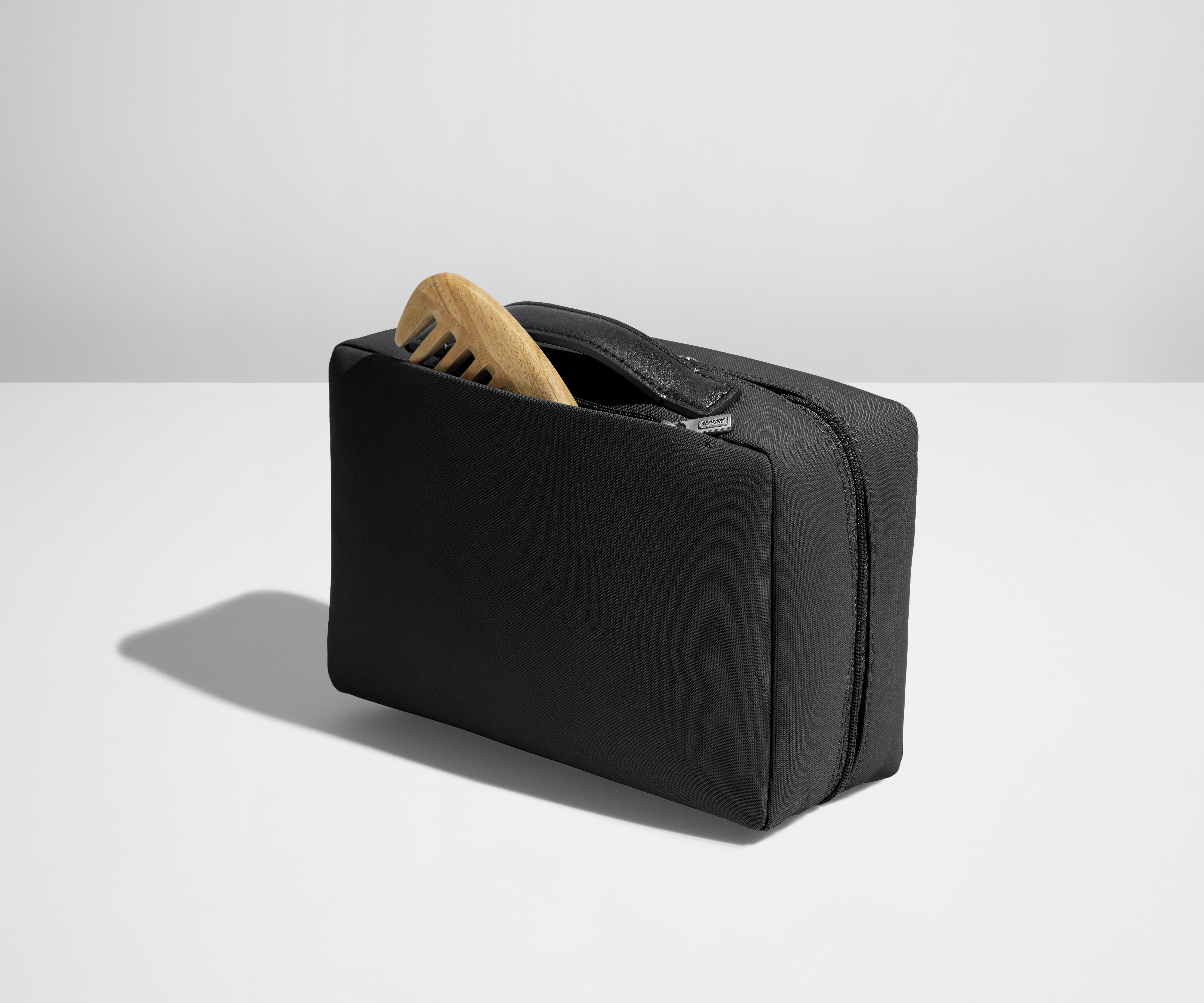 The Small Toiletry Bag in Jet Black - Image 4