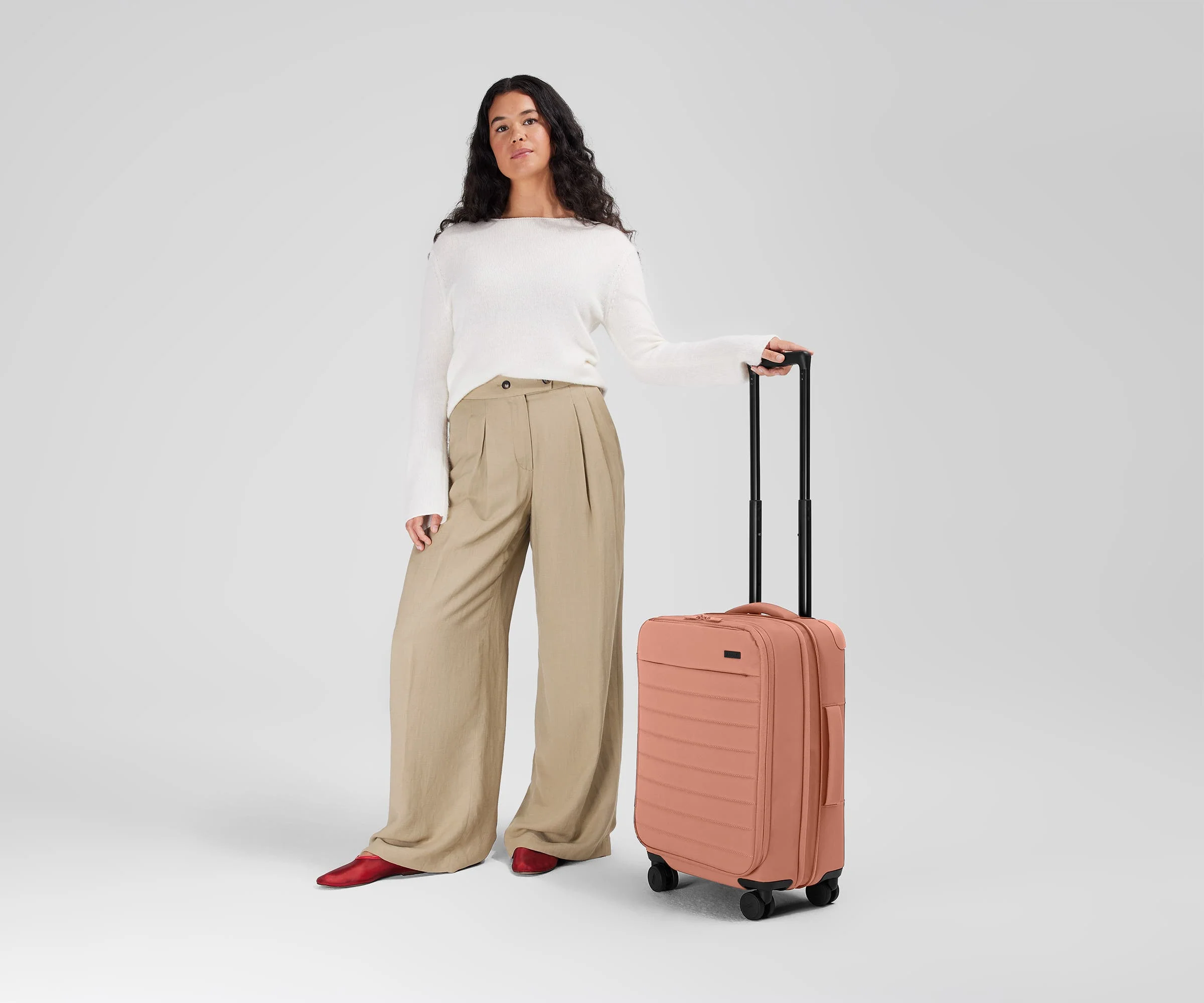 The Softside Carry-On in Clay Pink - Image 4